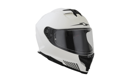 Motorcycle Helmet Full Face White Matt Size S, M, L image 01