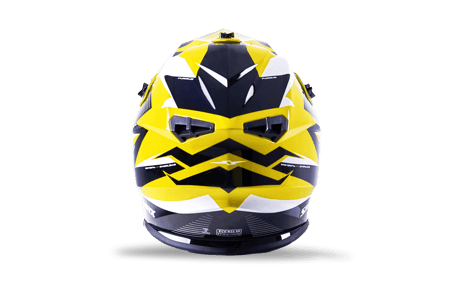 Motorcycle Helmet Cross Yellow-White Size S, M, L image 04