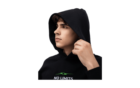 Embroidered Hoodie Black-Green image 03