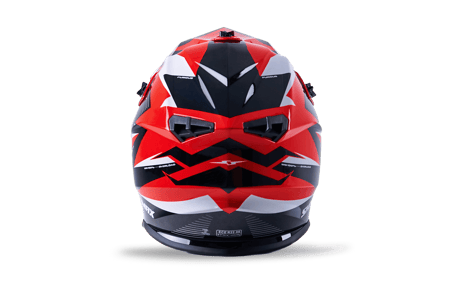 صورة MOTORCYCLE HELMET CROSS RED-WHITE SIZE S, M, L 04