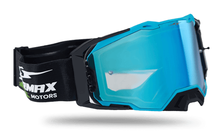 صورة MOTOCROSS GOGGLES ROLL-OF SYSTEM BLUE 02