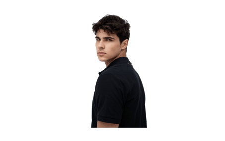 صورة Embroidered Polo Black-Green 02