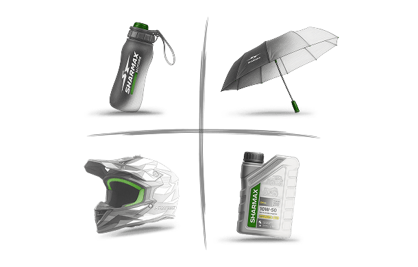 Кроссовый мотошлем SH336 (красно-белый)