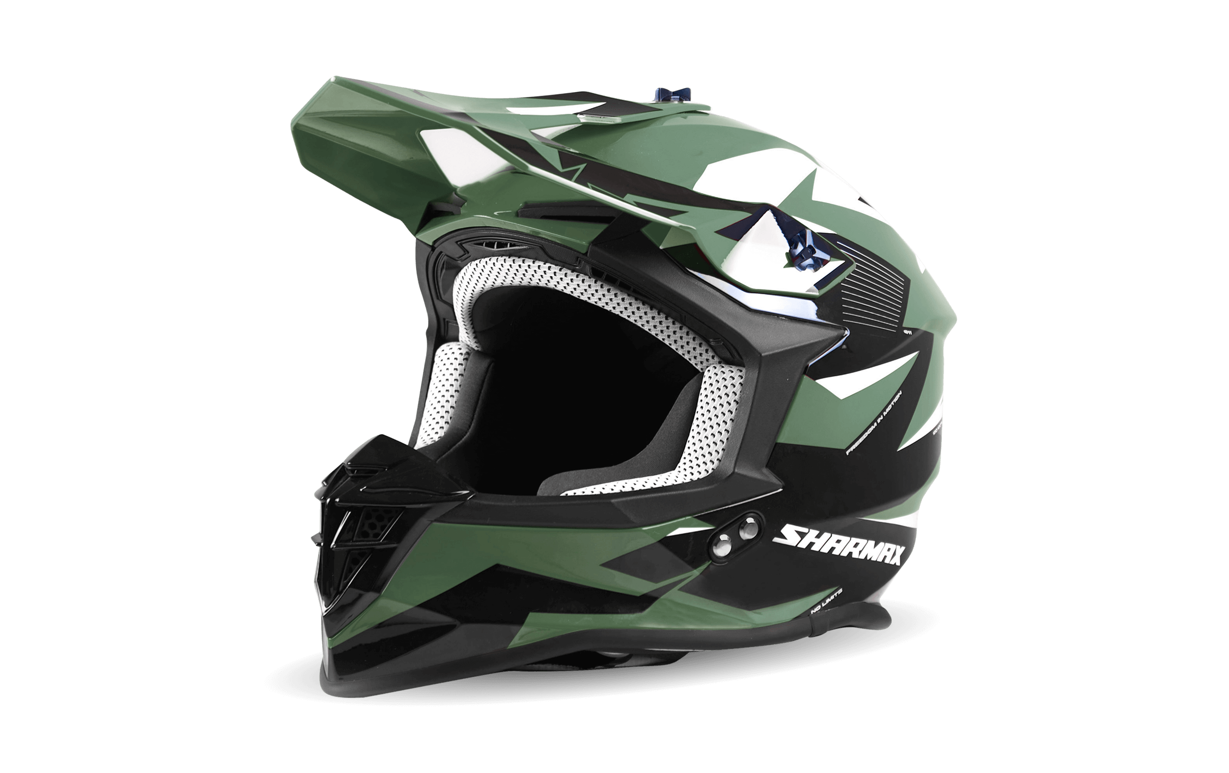 صورة MOTORCYCLE HELMET CROSS KHAKI-WHITE SIZE S, M, L 01 صورة MOTORCYCLE HELMET CROSS KHAKI-WHITE SIZE S, M, L 01