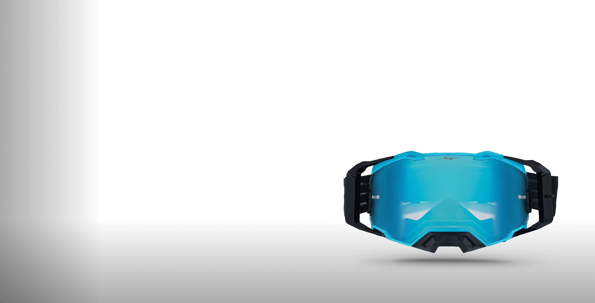 MOTOCROSS GOGGLES ROLL-OF SYSTEM BLUE