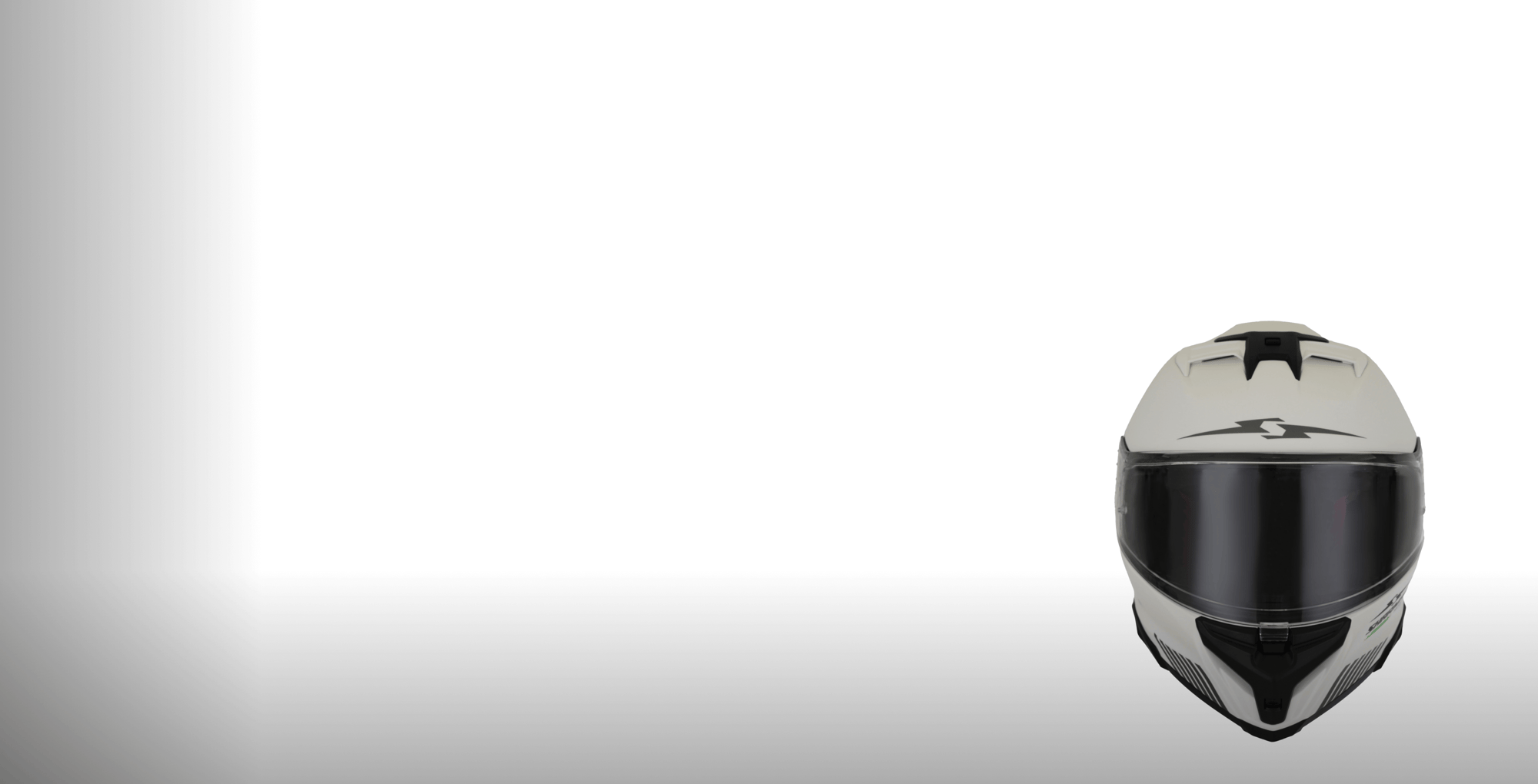 Motorcycle Helmet Full Face White Matt Size S, M, L