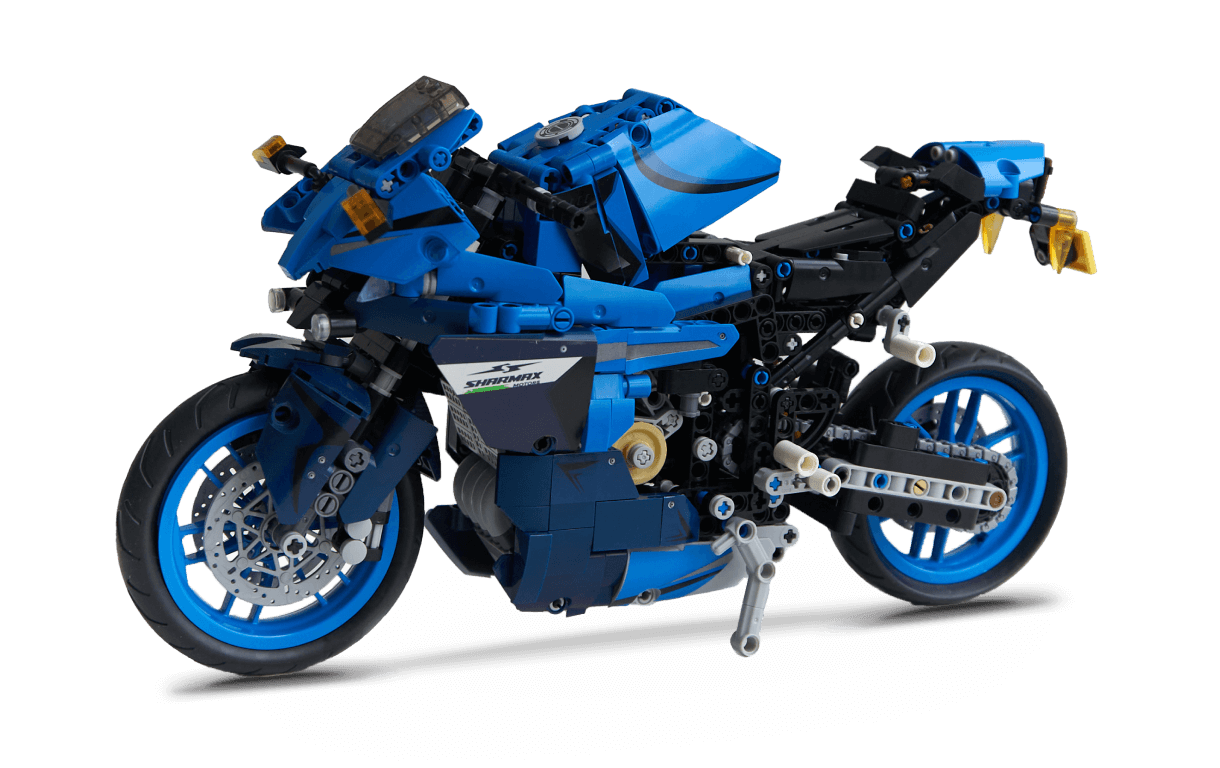 صورة CONSTRUCTION SET MOTORCYCLE  BLUE 02