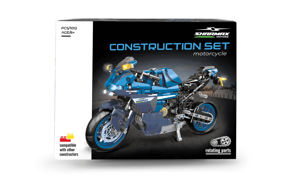 صورة CONSTRUCTION SET MOTORCYCLE  BLUE 05