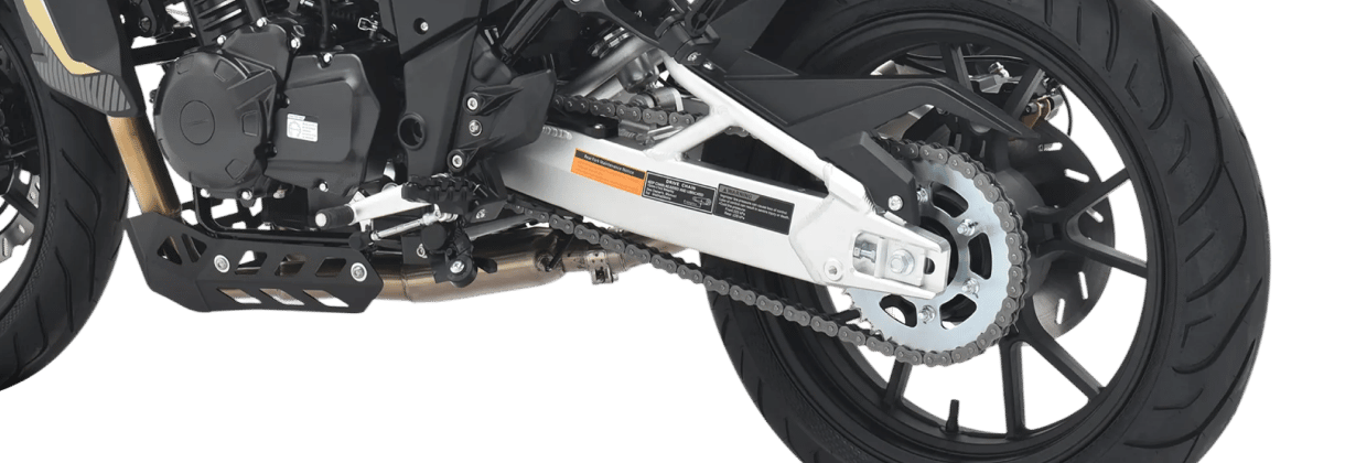 Suspensión trasera con amortiguación de aceite