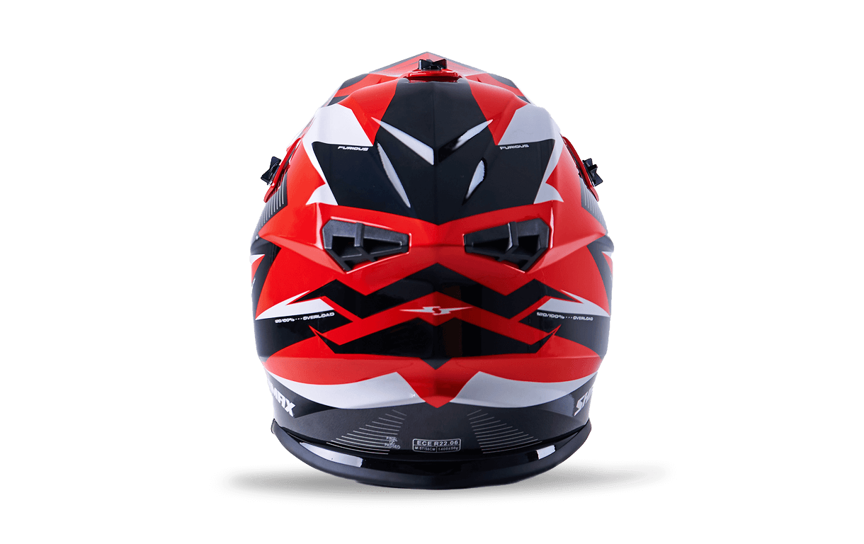 صورة MOTORCYCLE HELMET CROSS RED-WHITE SIZE S, M, L 04 صورة MOTORCYCLE HELMET CROSS RED-WHITE SIZE S, M, L 04