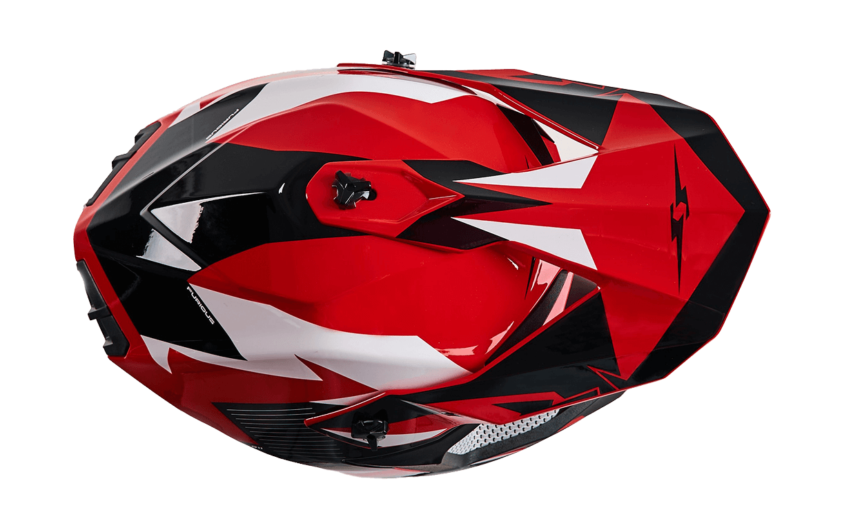 صورة MOTORCYCLE HELMET CROSS RED-WHITE SIZE S, M, L 05 صورة MOTORCYCLE HELMET CROSS RED-WHITE SIZE S, M, L 05