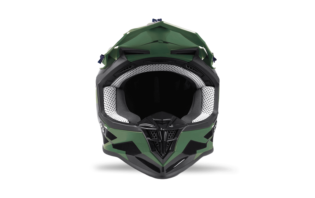 صورة MOTORCYCLE HELMET CROSS KHAKI-WHITE SIZE S, M, L 03