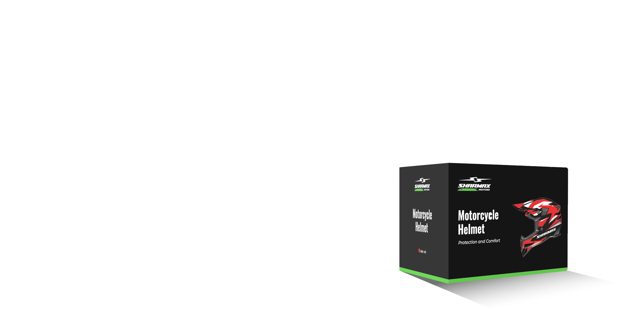 MOTORCYCLE HELMET CROSS RED-WHITE SIZE S, M, L MOTORCYCLE HELMET CROSS RED-WHITE SIZE S, M, L