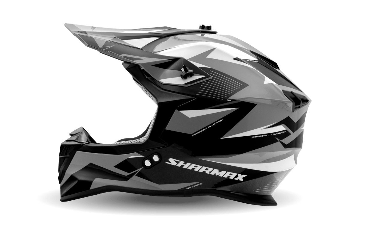 Фото товара Кроссовый мотошлем SH336 (серо-чёрный) 04