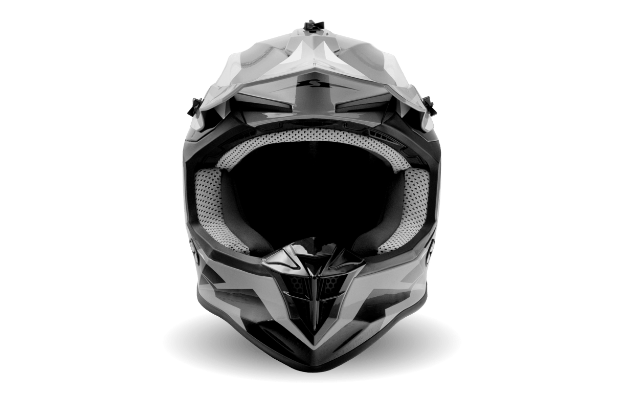 Фото товара Кроссовый мотошлем SH336 (серо-чёрный) 03