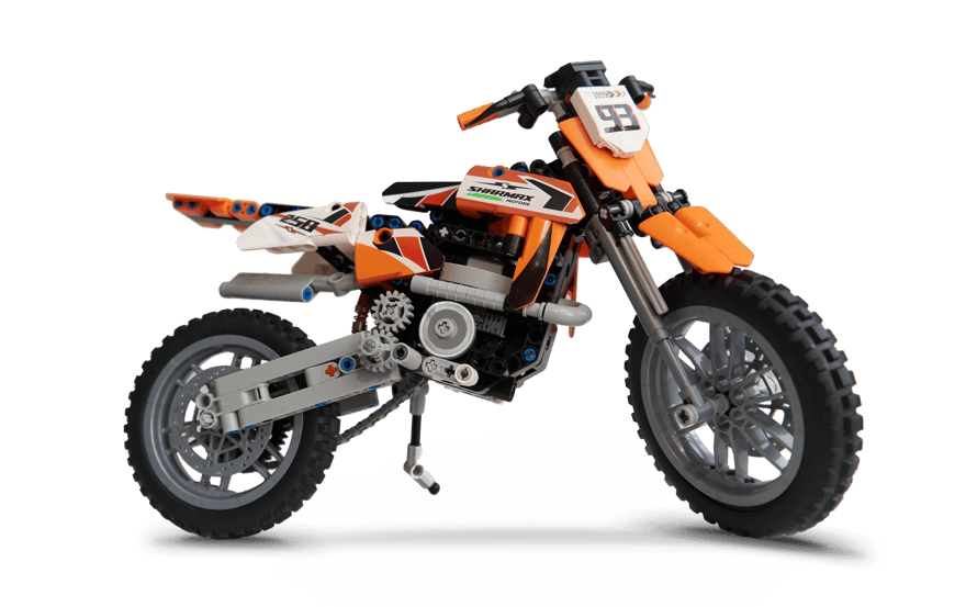 Construction Set Off-Road Motorcycle Orange image 01