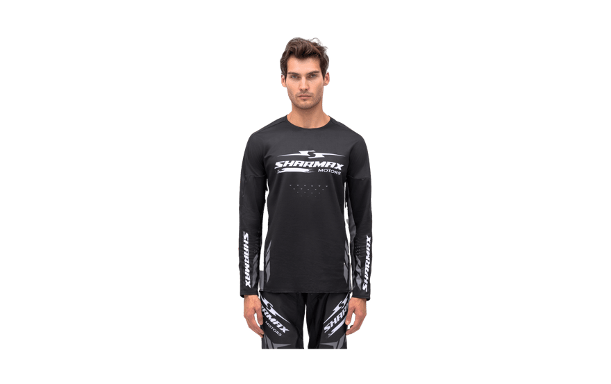 Motorcycle Jersey Gray-Black image 01 Motorcycle Jersey Gray-Black image 01