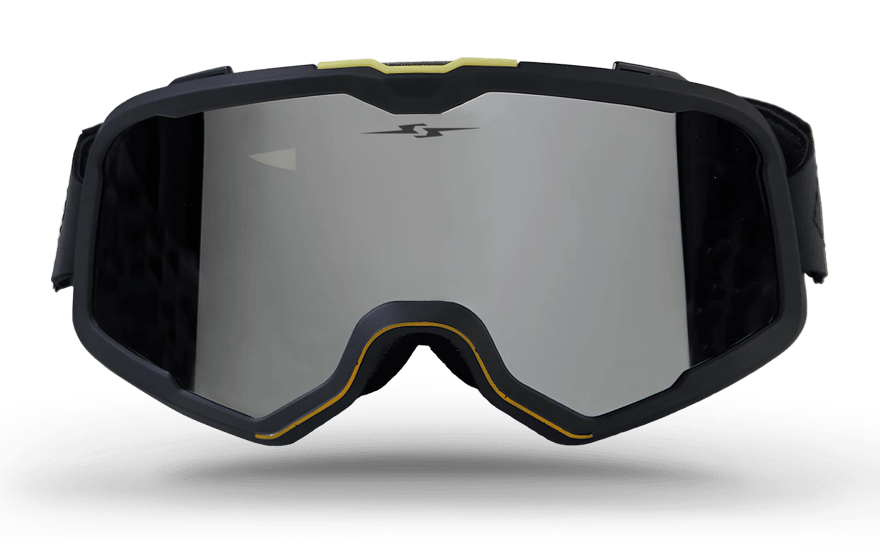 Motocross Goggles Retro Style Gray image 01