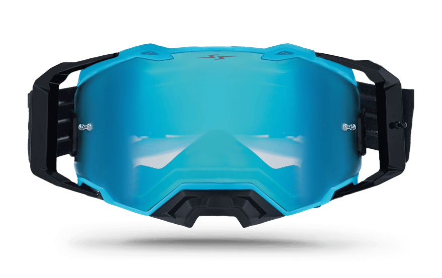 صورة MOTOCROSS GOGGLES ROLL-OF SYSTEM BLUE 01
