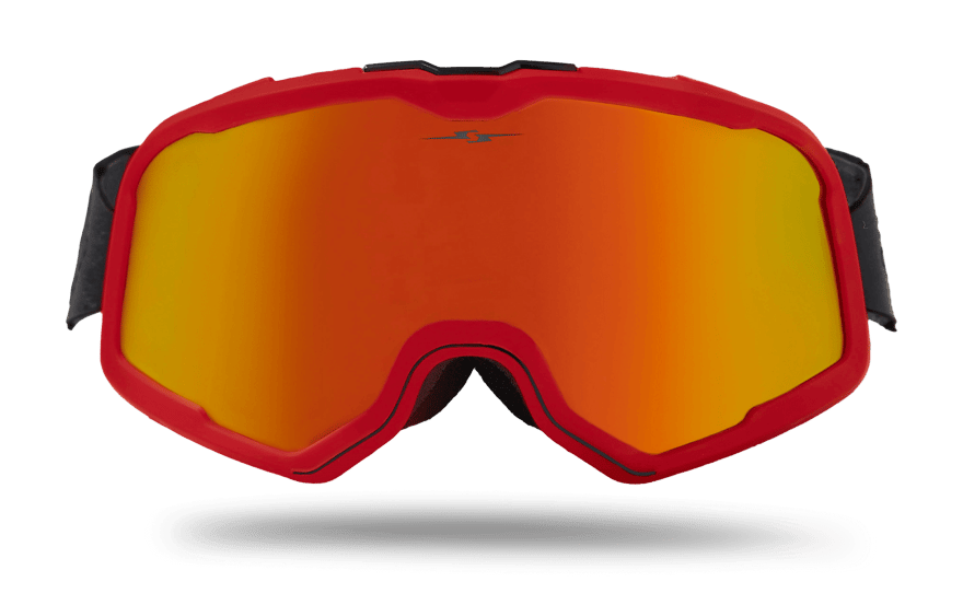 صورة MOTOCROSS GOGGLES RETRO STYLE RED 01