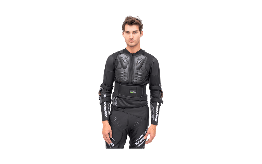 Motorcycle Armor Vest Chest-Back Black image 01 Motorcycle Armor Vest Chest-Back Black image 01