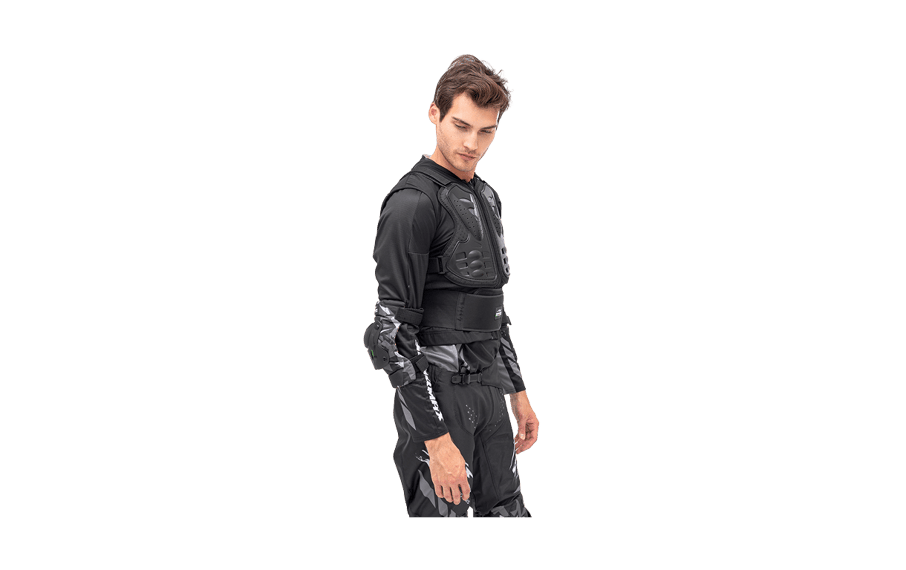 Motorcycle Armor Vest Chest-Back Black image 02