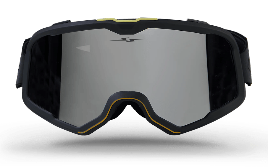 Motocross Goggles Retro Style Gray image 01 Motocross Goggles Retro Style Gray image 01