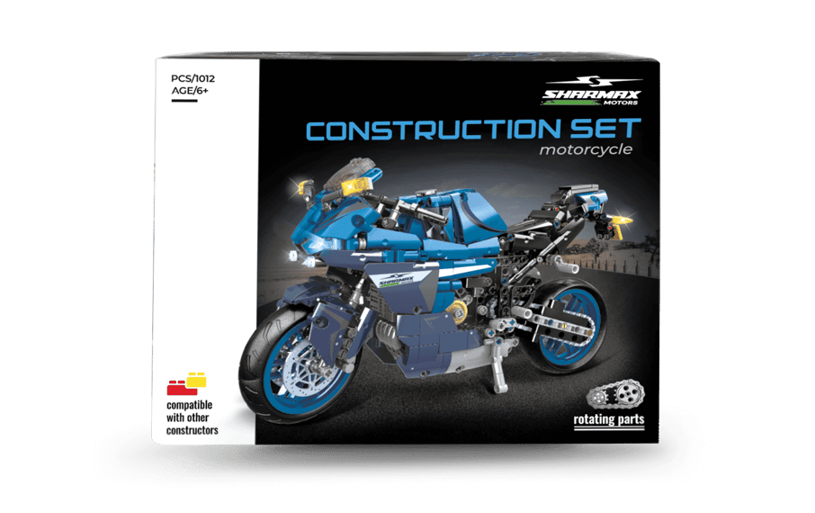 صورة CONSTRUCTION SET MOTORCYCLE  BLUE 05