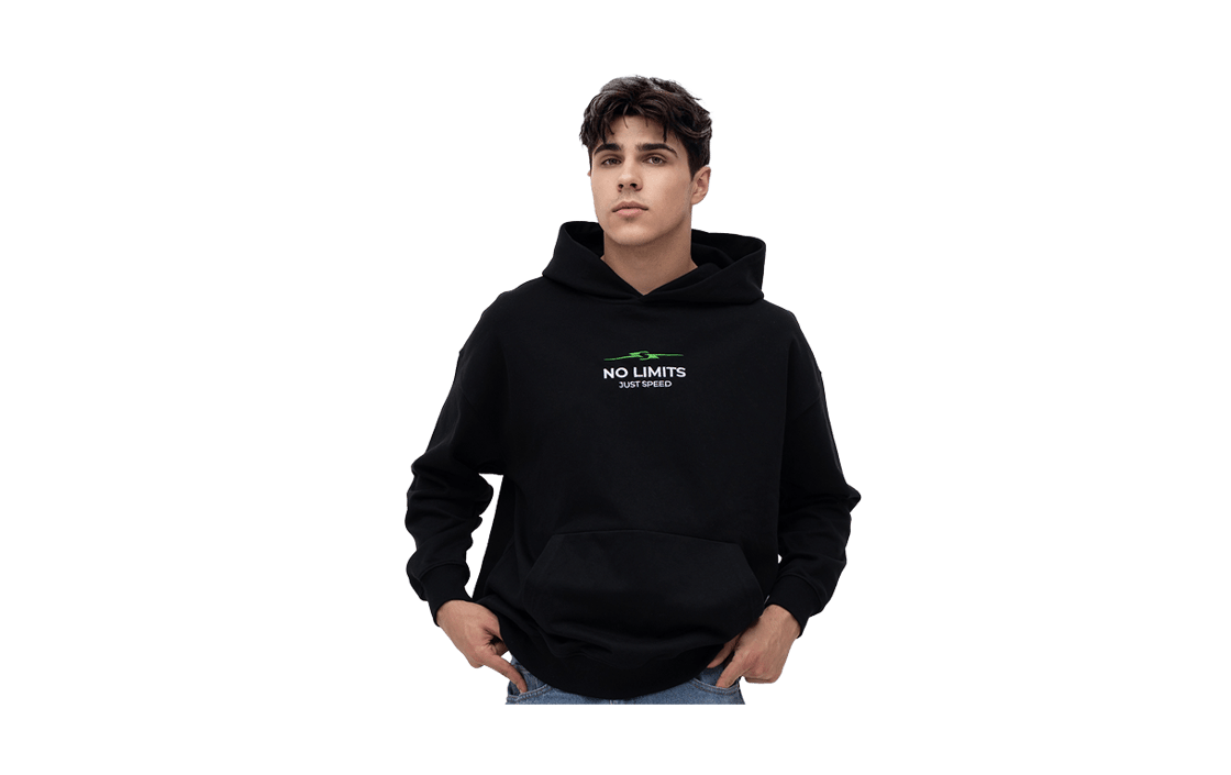 Embroidered Hoodie Black-Green image 02
