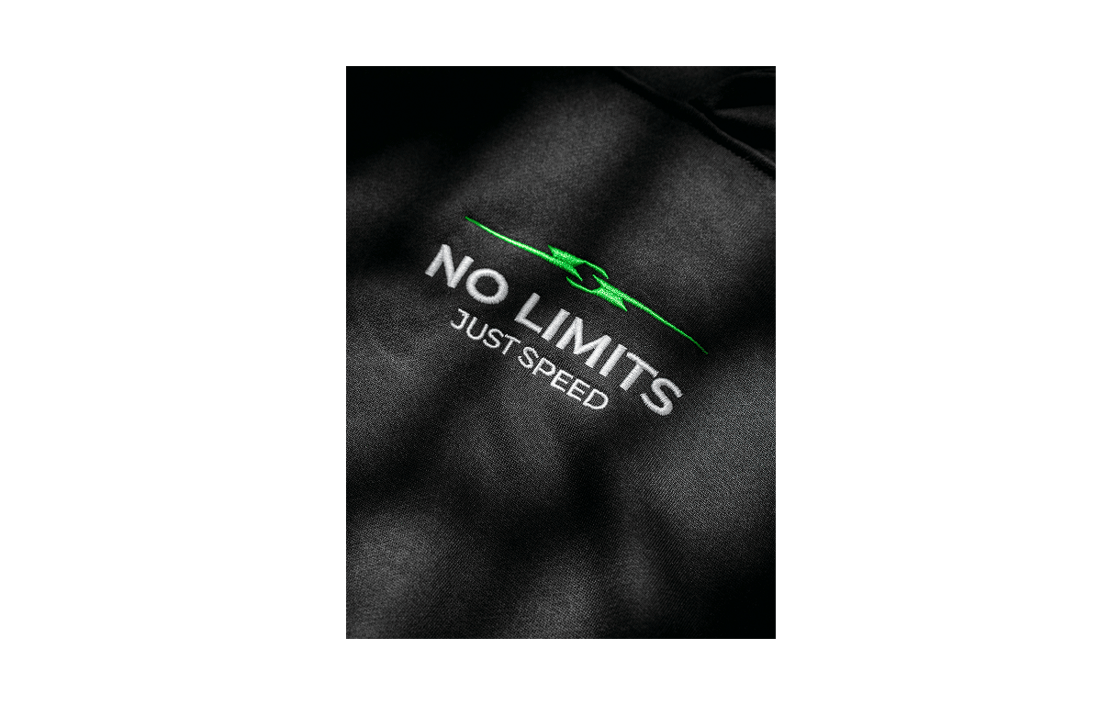 Embroidered Hoodie Black-Green image 05
