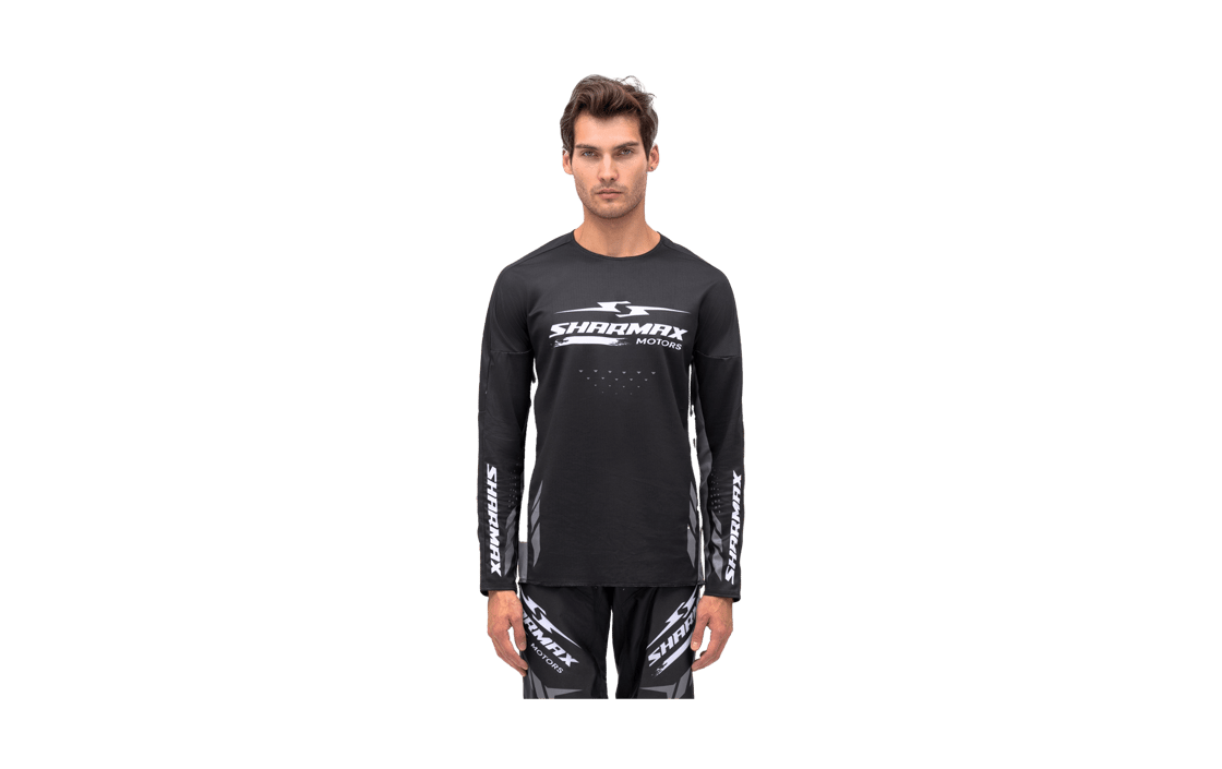 Motorcycle Jersey Gray-Black image 01 Motorcycle Jersey Gray-Black image 01