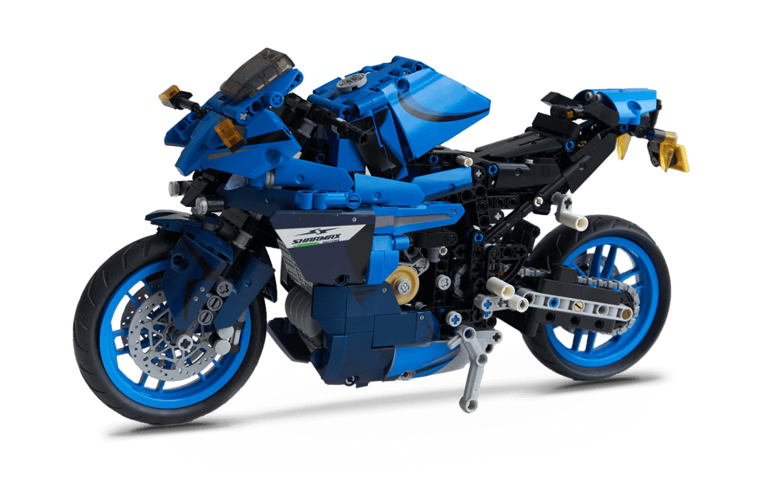 صورة CONSTRUCTION SET MOTORCYCLE  BLUE 02