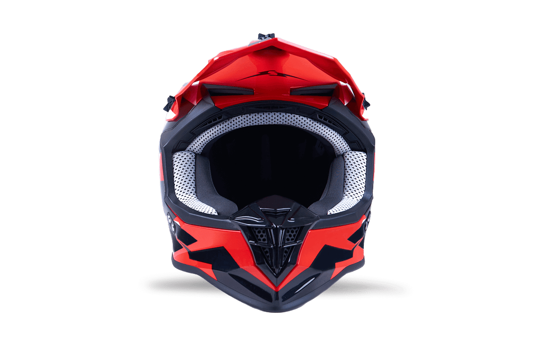 صورة MOTORCYCLE HELMET CROSS RED-WHITE SIZE S, M, L 03 صورة MOTORCYCLE HELMET CROSS RED-WHITE SIZE S, M, L 03