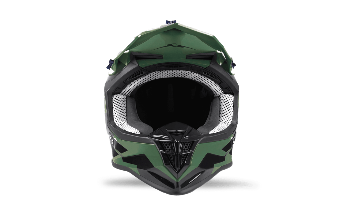 صورة MOTORCYCLE HELMET CROSS KHAKI-WHITE SIZE S, M, L 03 صورة MOTORCYCLE HELMET CROSS KHAKI-WHITE SIZE S, M, L 03