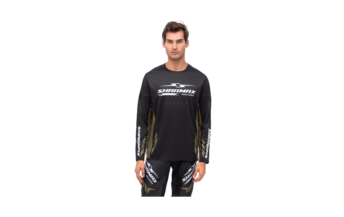 صورة Motorcycle Jersey Khaki-Black 01 صورة Motorcycle Jersey Khaki-Black 01