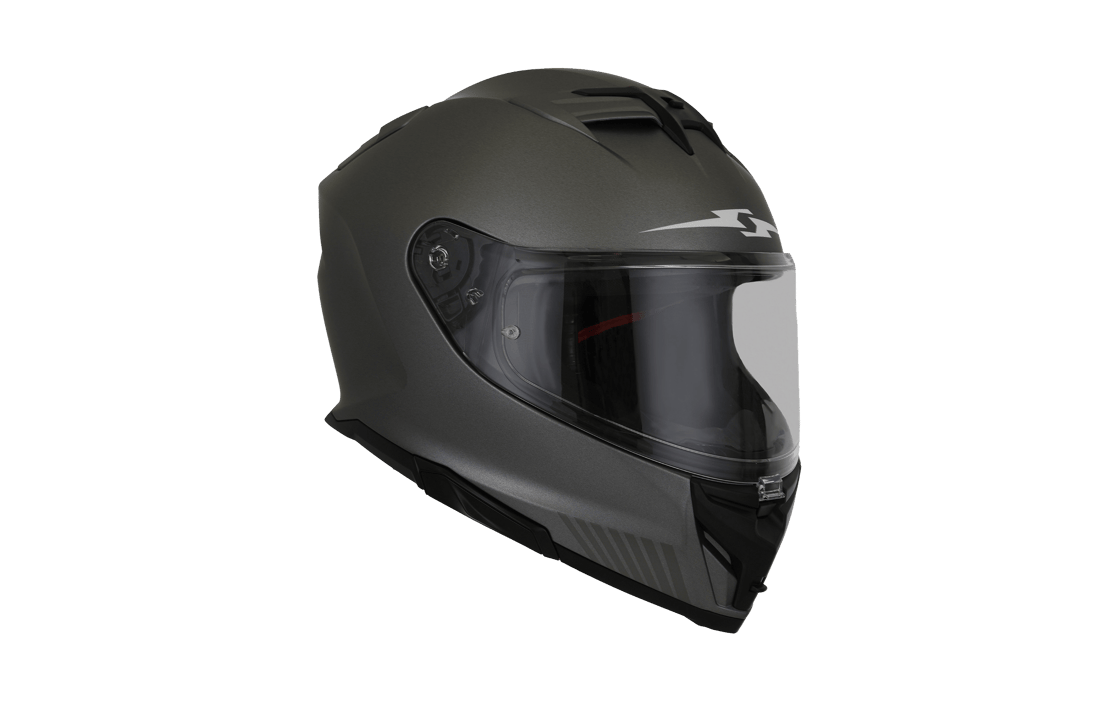 صورة Motorcycle Helmet Full Face Grey Matt Size S, M, L 01 صورة Motorcycle Helmet Full Face Grey Matt Size S, M, L 01