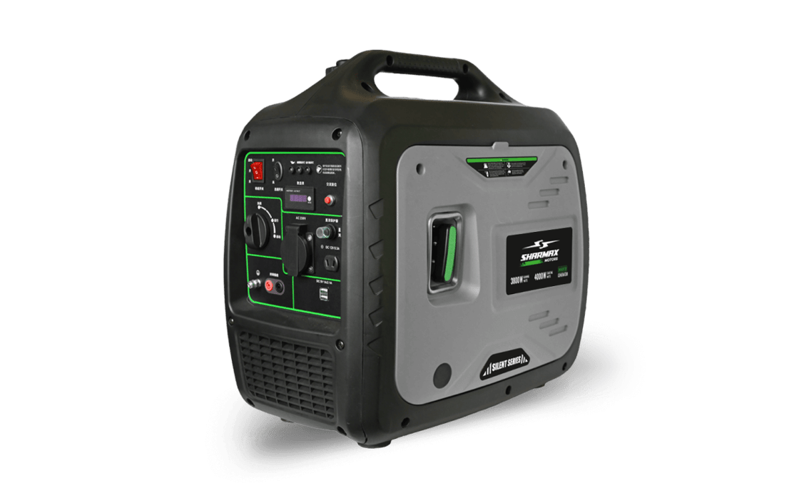 صورة Gasoline Inverter Silent Generator Recoil & Electric Start 3.8KW Gray-Black 03