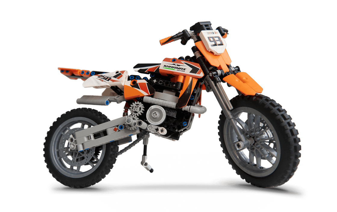 Construction Set Off-Road Motorcycle Orange image 01 Construction Set Off-Road Motorcycle Orange image 01