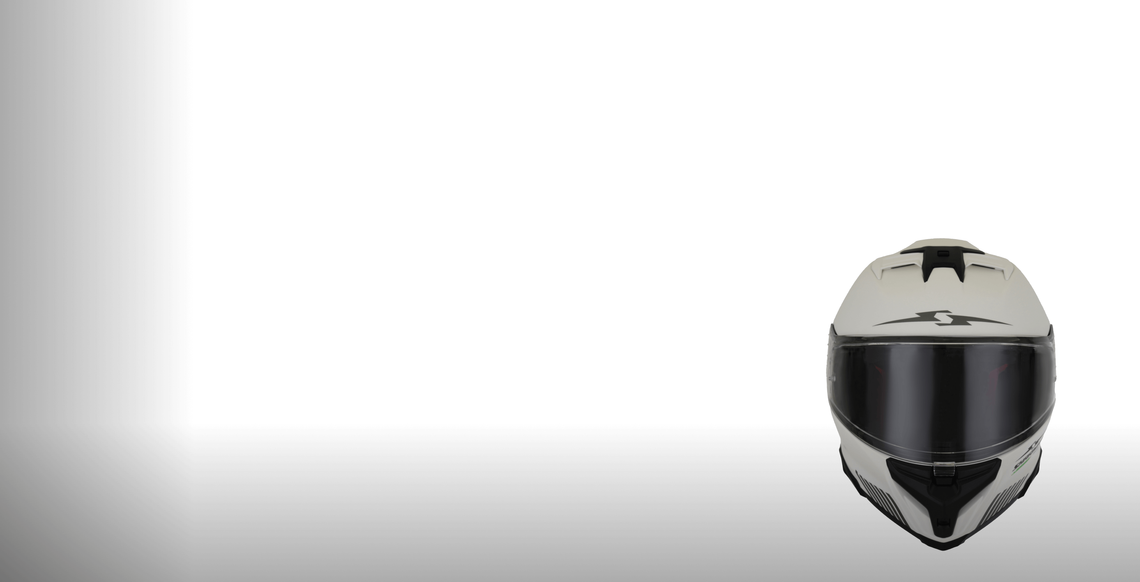 Motorcycle Helmet Full Face White Matt Size S, M, L