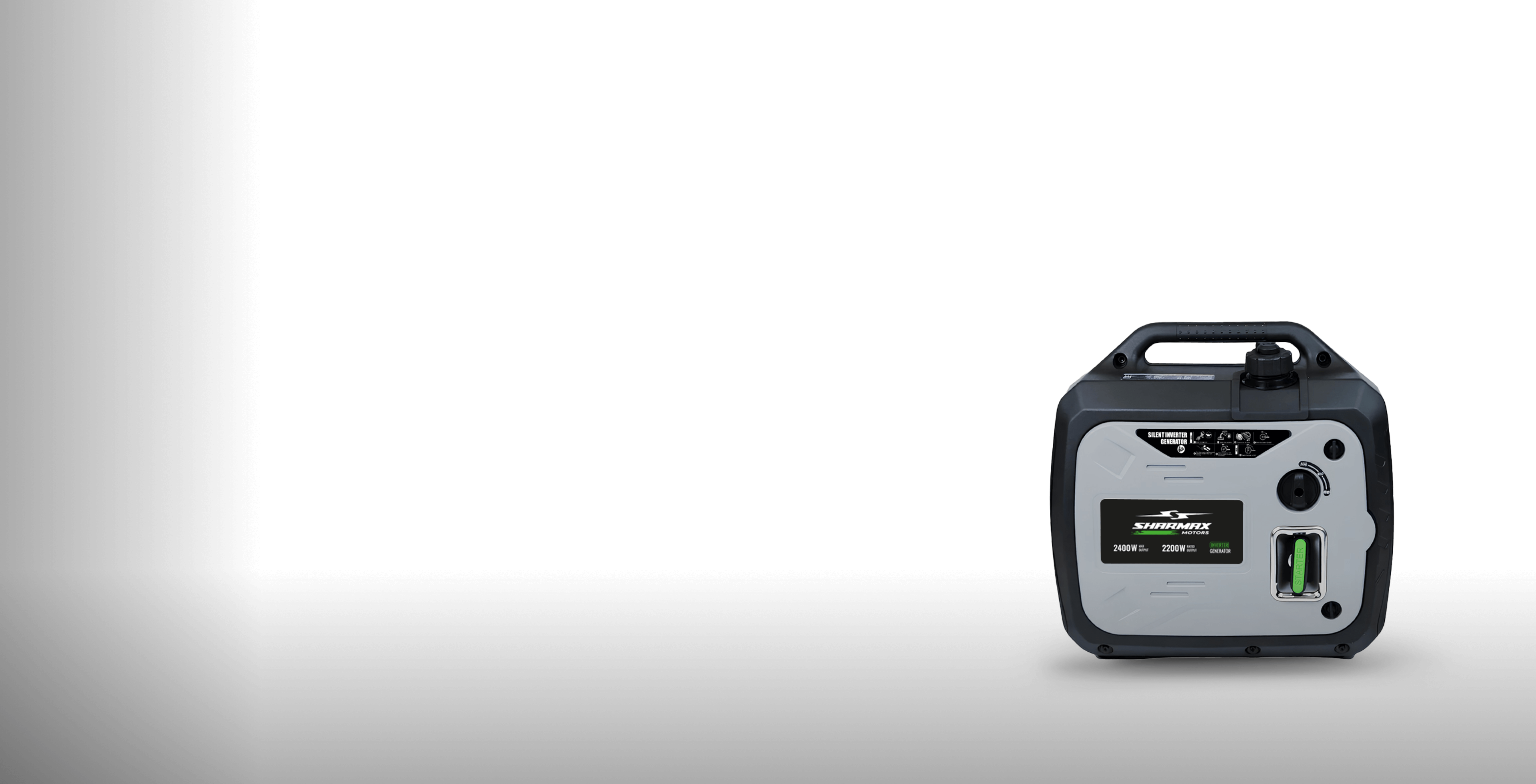 Gasoline Inverter Generator Recoil Start 2.2 kW Gray-Black Gasoline Inverter Generator Recoil Start 2.2 kW Gray-Black