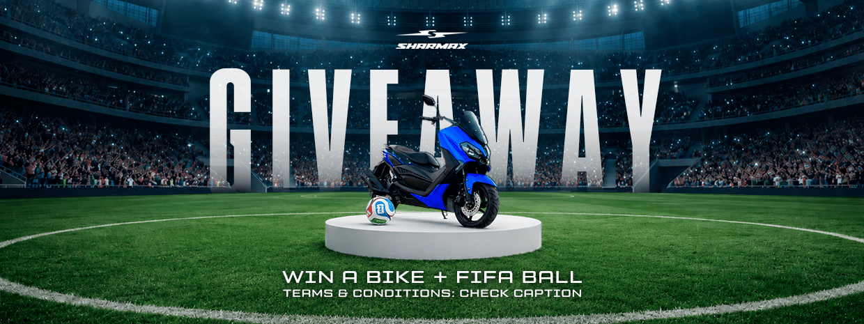 Win a Sharmax FX200 Scooter and an Official FIFA World Cup 2026™ Match Ball Win a Sharmax FX200 Scooter and an Official FIFA World Cup 2026™ Match Ball