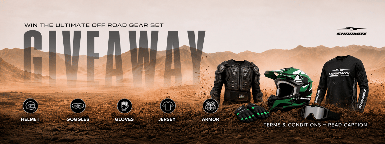 Win the Ultimate Sharmax Off-Road Gear Set! Win the Ultimate Sharmax Off-Road Gear Set!